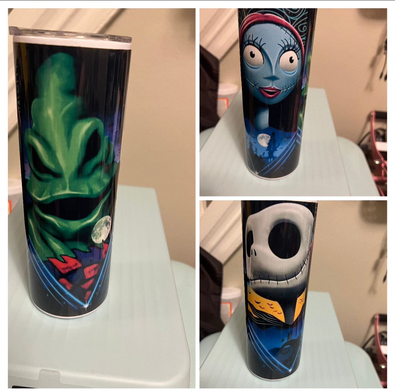 Nightmare Before Christmas Christmas Faces tumbler