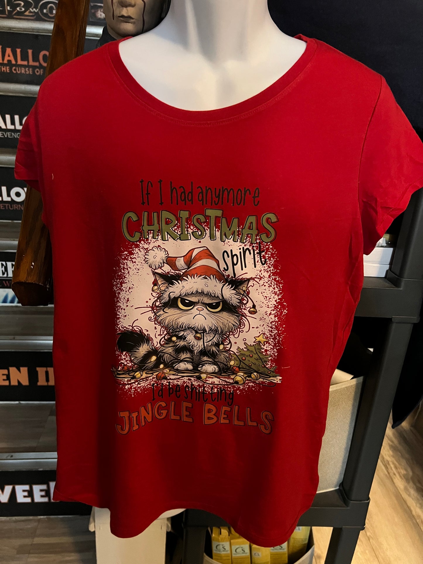 Angry Cat Christmas Spirit Tshirt