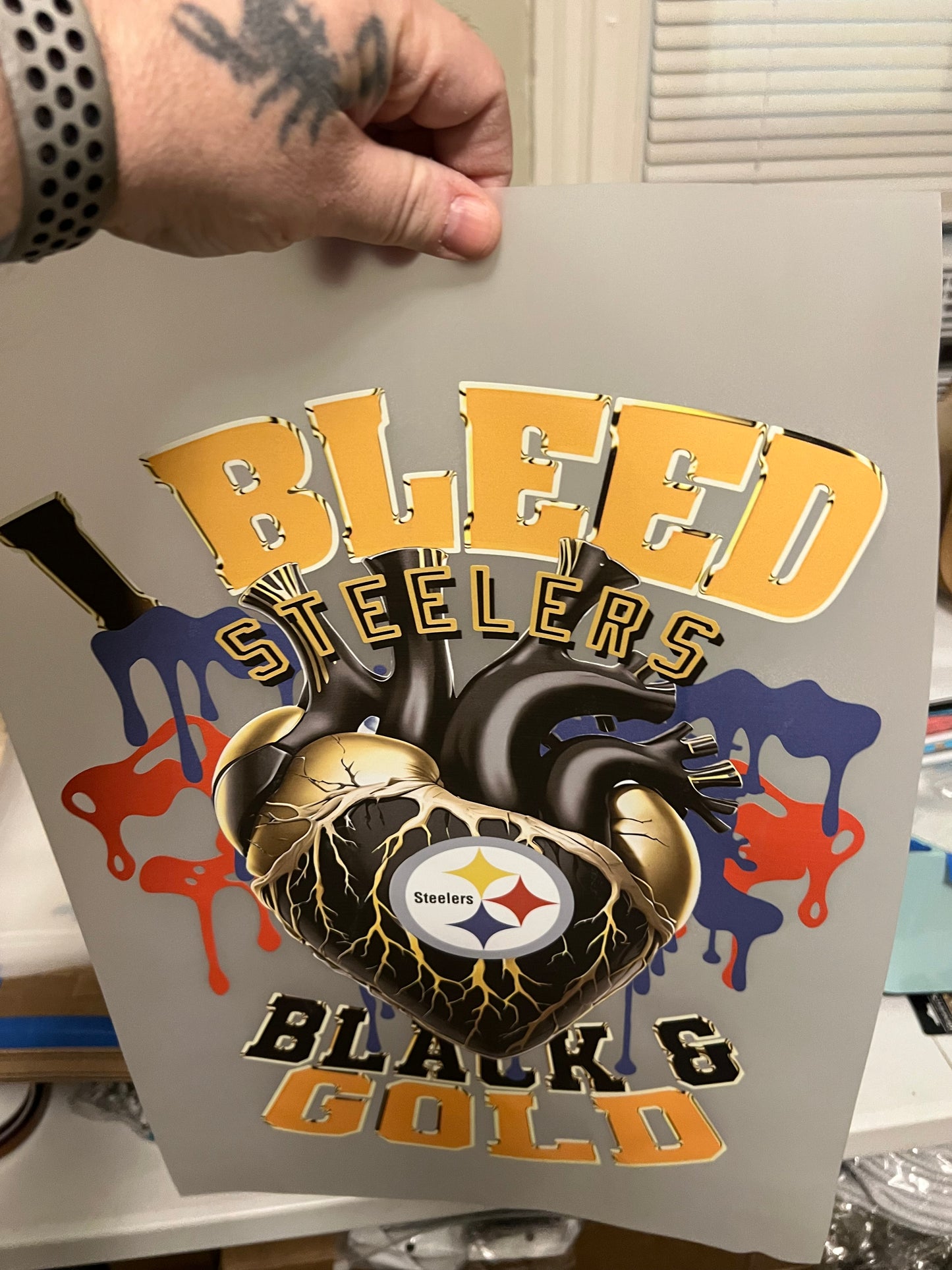 Corazón sangrante de los Pittsburgh Steelers