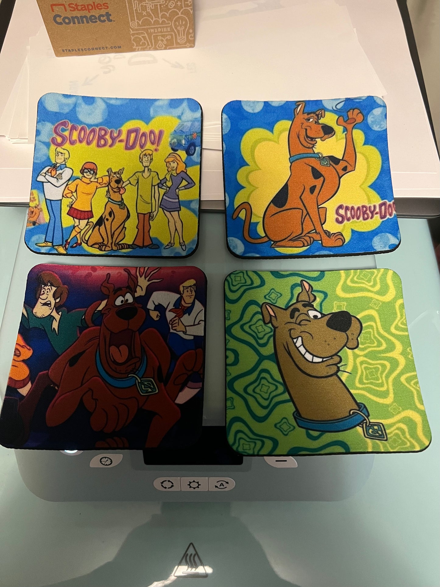 Juego de posavasos de 4 piezas de Scooby Doo